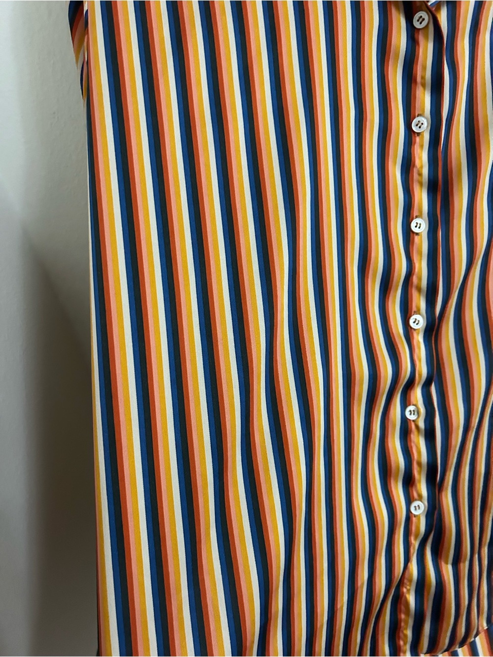 Zara Woman rainbow striped button down shirt - Picture 2 of 6